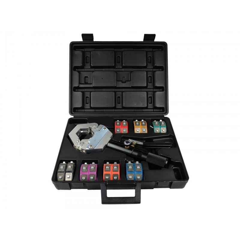 Hydraulické kliešte na lisovanie koncoviek klimatizačných hadíc