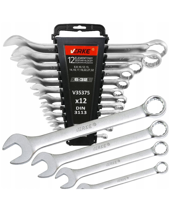 KRÚŽKOVÉ A PLOCHÉ KĽÚČE. 12 ELE. 6-32mm SATÉNOVÝ VESIAK VERKE