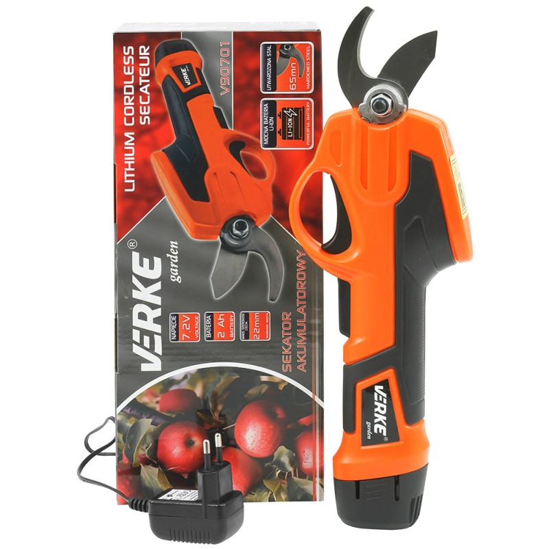 SEKATOR AKUMULATOROWY 7.2V, 2.0Ah VERKE GARDEN